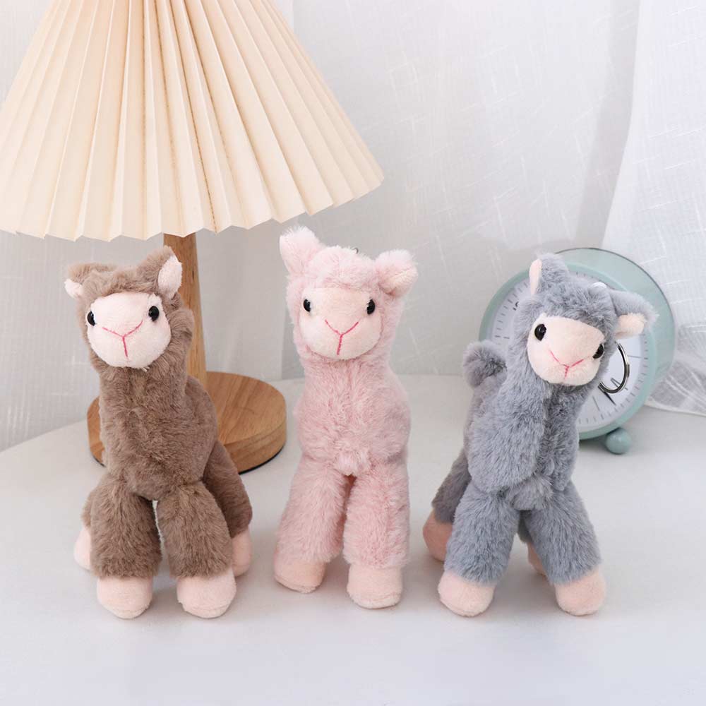Decoration Handmade Key Trinket Alpaca Keychain Animal Keyring Sheep Key Ring Stuffed Toy Keychain