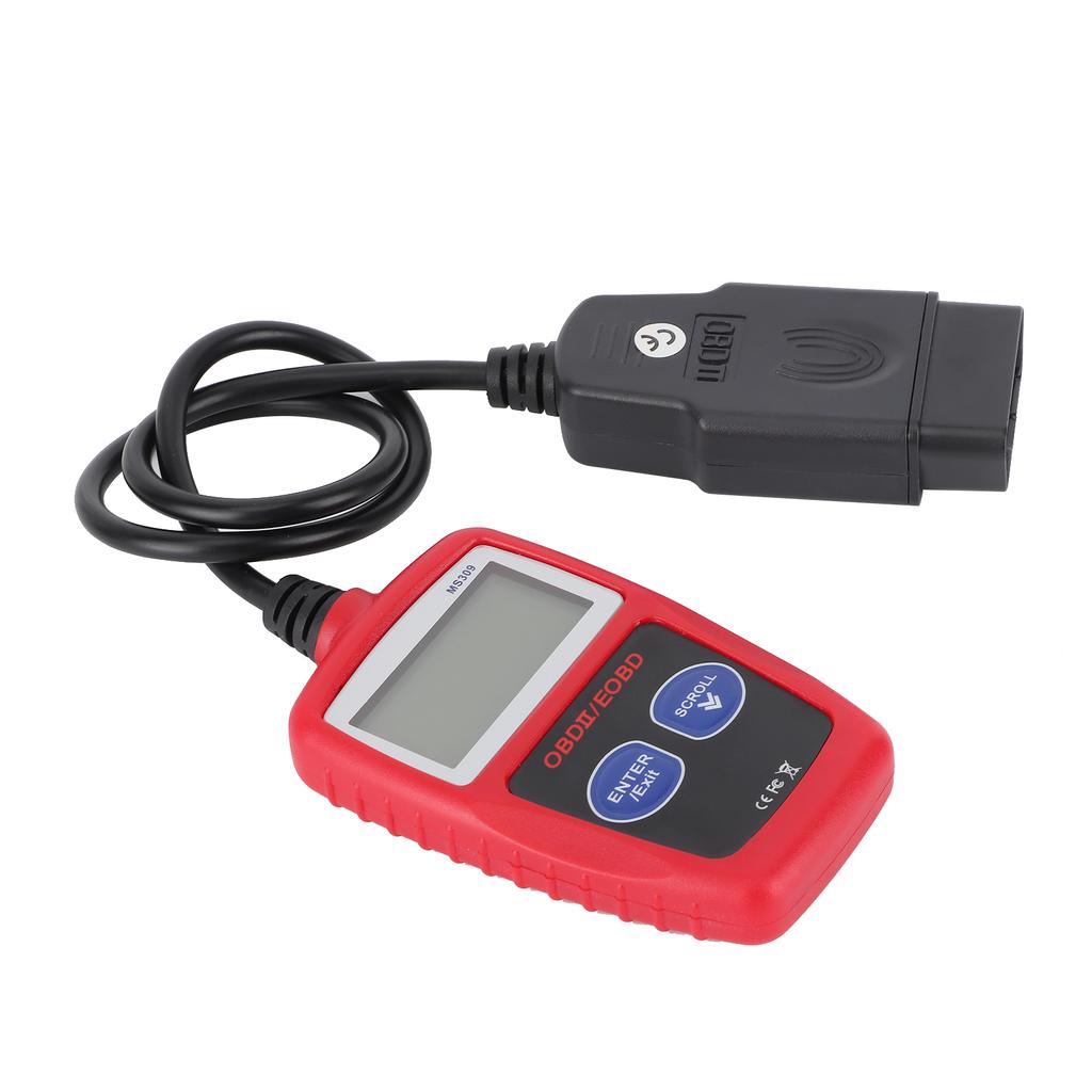 Диагностический сканер двигателя автомобиля OBD2 Детектор неисправностей ЖК-экран с подсветкой Автомобильный инструмент MS309