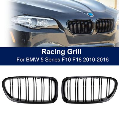Передняя решетка автомобиля для BMW 5 серии F10 F11 F18 520d 530d 540i 2010 2011 2012 2013 2014 2015 2016 с двумя рейками