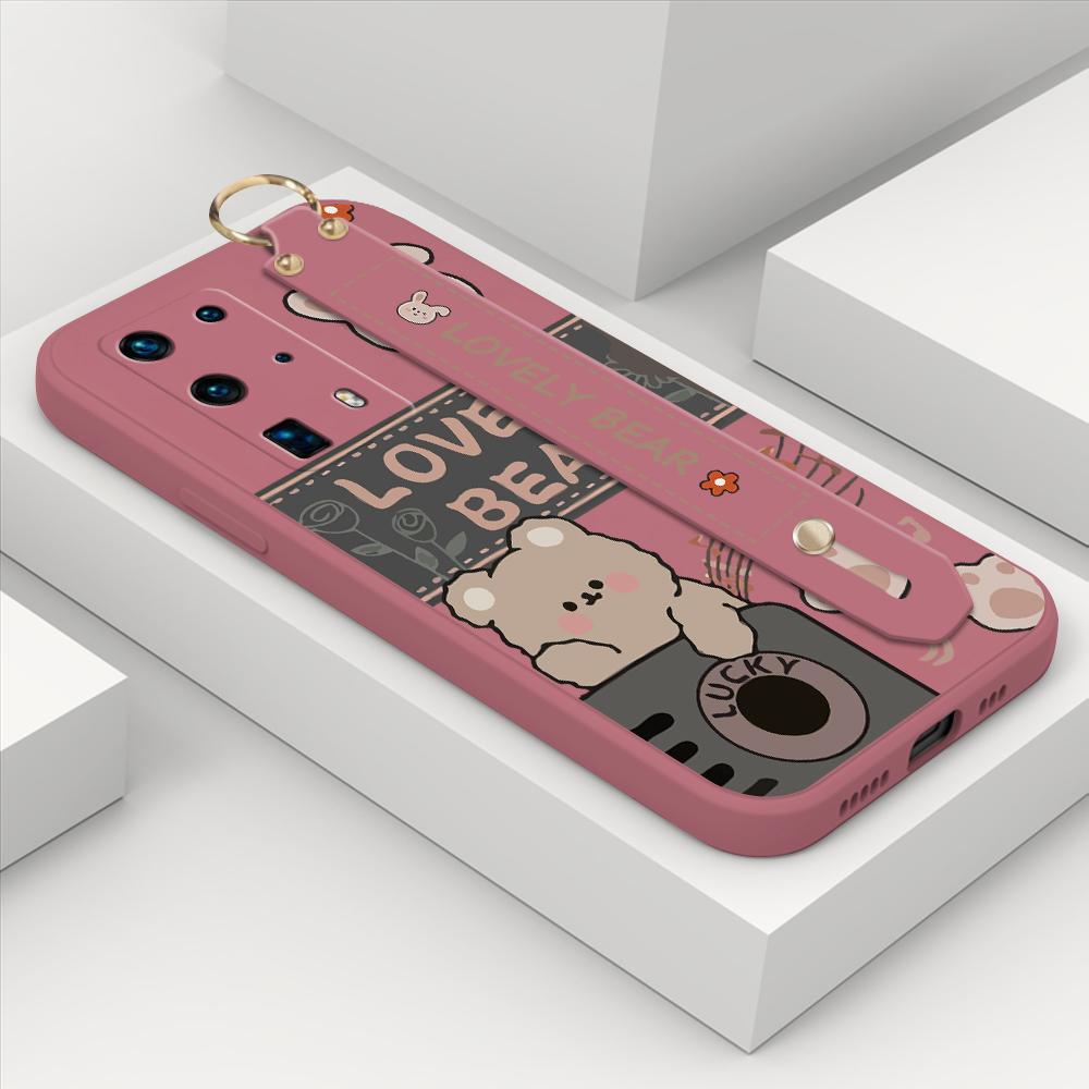 Для Honor 70 90 Lite X6 X6a X6b X8 X8a P20 P30 P40 Pro Infinix Smart 8 с браслетом Retro Music Bear Мягкий силиконовый противоударный чехол для телефона