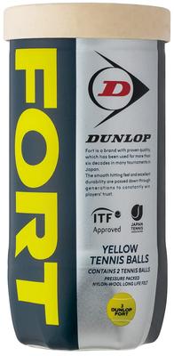 DUNLOP FORT Мячи для тенниса под давлением 2 мяча x 30 бутылок Желтые мячи, (60 Шариков), DFFYL2CS60,