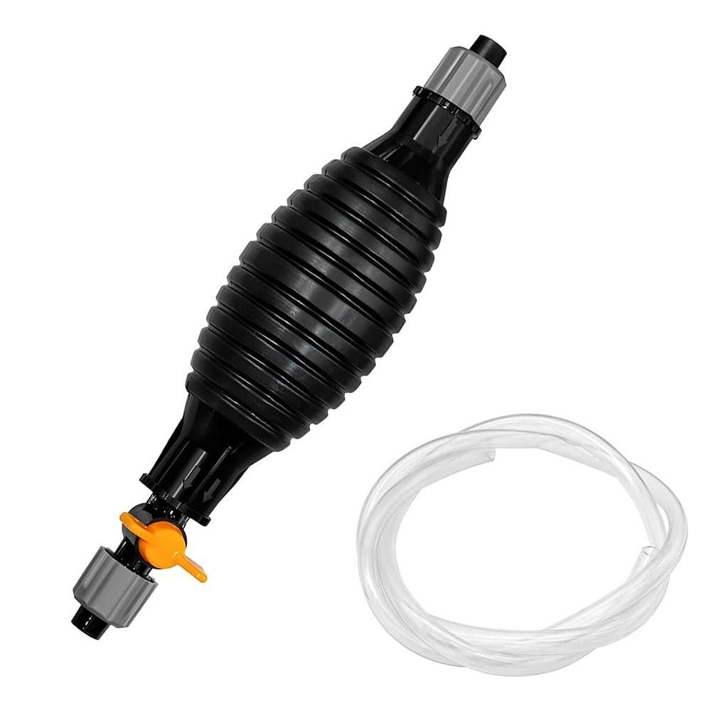 Universal Hand Gas Oil Pump Safe with Flow Valve Siphon Hose Pump Fixing Buckle with Durable Hoses Car Fuel Pump Water