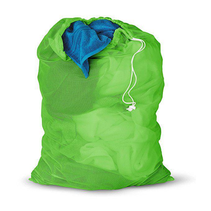 Прочная синяя нейлоновая сумка для белья с завязкой Прямоугольная форма