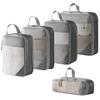 5Pcs Compression Luggage Organizer Packing Cubes Mesh Surface Clothes Storage Bag  Dormitory