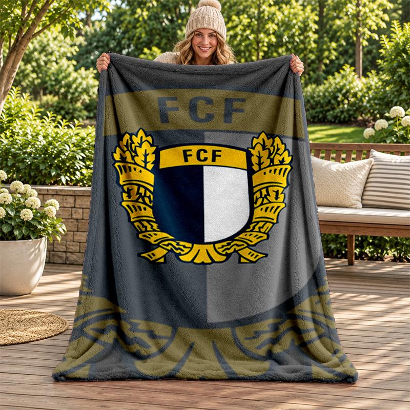 FC Famalicao blanket Flannel Blanket Soft Cozy Plush Throw for Sofa Bed Lightweight Home Decoration Gifts for Christmas various holidays