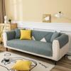 Washed Style Sofa Cover Suture Fabric Art Sofa Pad Solid Color Universal for Seasons Living Room NonSlip Sofa Cushion Hand Towel