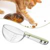 Spoon Ergonomic Handle Clear for Puppy Kitten with Scale Pet Food Measuring Cup Bag Clip