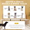 Dog Gate for Medium and Small Size Extendable Freestanding in Wood, 102-183x57x70 cm, White