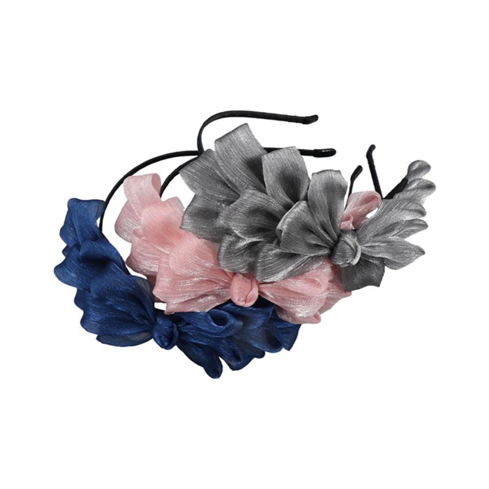 Сверкающая Кружевная Большая Бант Ободок для Волос Аксессуары для Волос Обруч для Головы Повязка на Голову