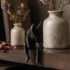 Орнамент Самурай в маске 3D-печатная фигурка сидящего ниндзя, Задумчивый темный sitter для полки, Мини-фигурка для домашнего офиса, книжной полки, стола