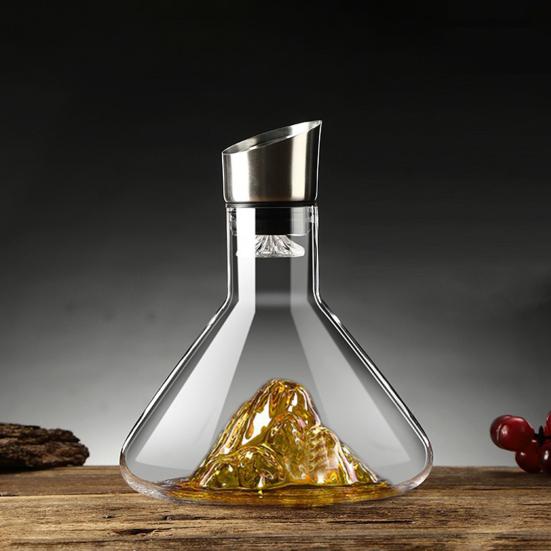 Стеклянный графин для вина с аэратором, фильтрация из нержавеющей стали, 12 каналов аэрации, емкость 1600 мл, графин для красного вина ручной работы для винных бутылок