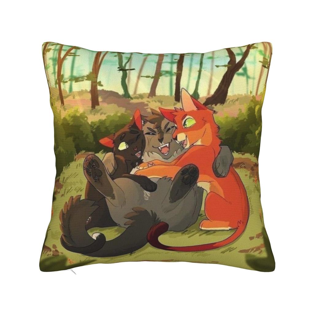 Pillow Case W-Warrior Cats Comfy Pillow Cover For Living Room Bed Chair Retro Trendy Pillowcases