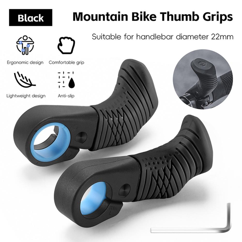 1 Pair Anti-Slip Bicycle Thumb Grips Wear-Resistant Auxiliary Handle Handlebar Rest Mountain Bike
