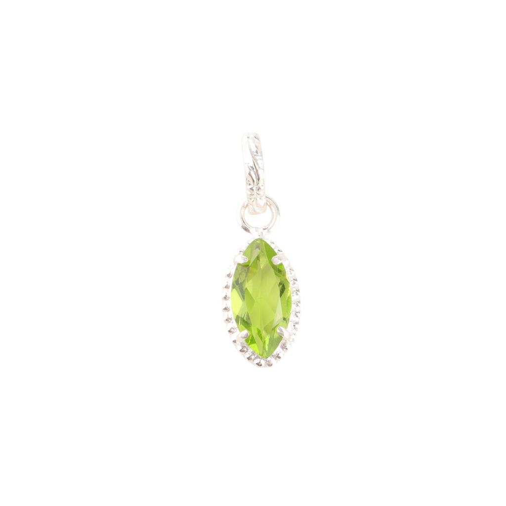 Marquise Peridot Gemstone 925 Sterling Silver Jewelry Handmade Women's Pendant PP-59-7