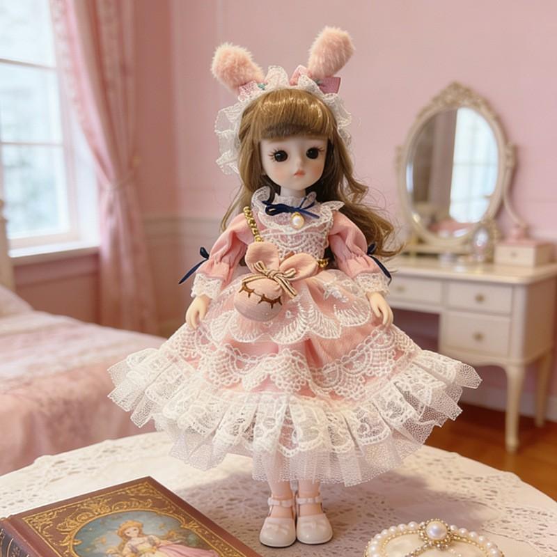 Набор одежды для кук Лолита 30 см 6-точечные куклы BJD Только одежда Не плюшевая игрушка Для девочек Возраст 4-6 лет