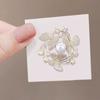 Elegant Wreath Flying Butterfly Brooches for Women  Pearl Pins Female Coat Corsage Trendy Brooch Party Wedding Gift