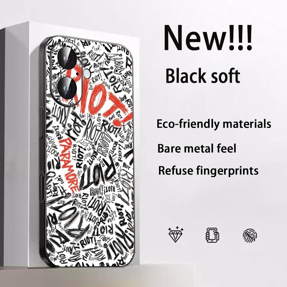 Paramore Хейли Уильямс дизайн плаката Чехол для телефона Для iPhone 17 16 e 15 14 13 12 Plus Mini Pro Max Мягкий черный Ударопрочный чехол