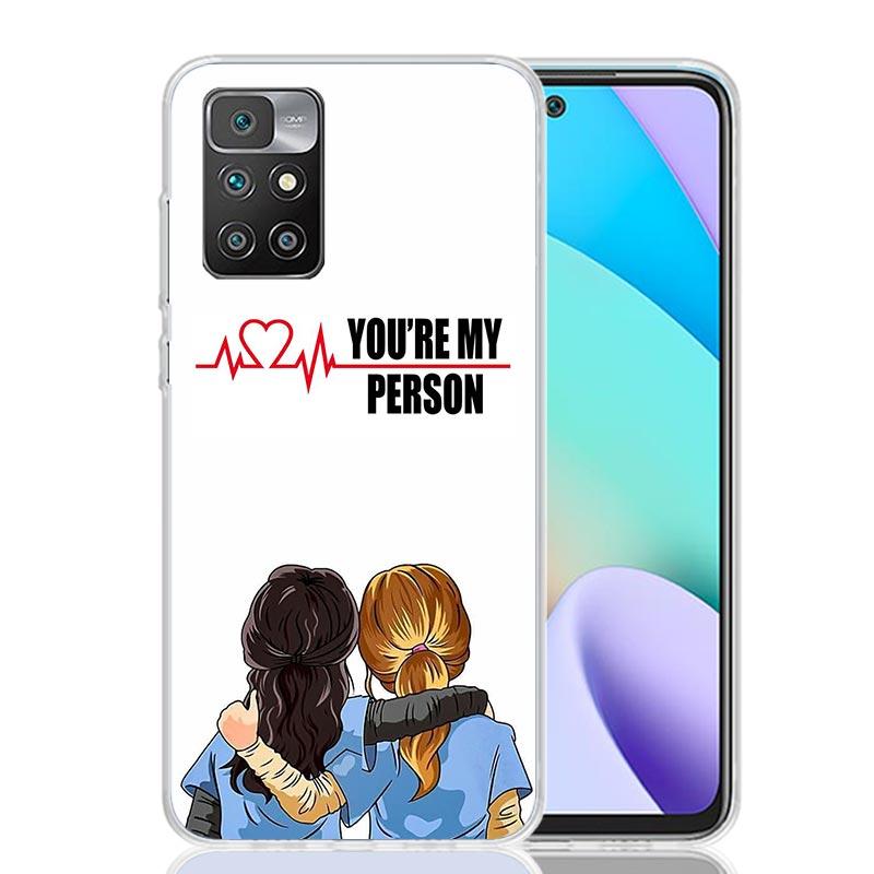 Greys Anatomy Person Case Phone Cover for Xiaomi Redmi 13 13C 14C 12 12C 10 10C 10A 9 9C 9A 9T 8 8A 7 7A 6 Pro 6A K70 K60 K40 K2