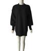 Autumn And Winter New Knitted Sweater Loose Large Size Pullover V-Neck Solid Color Medium And Long Sweater Skirt