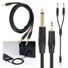 3.5mm To Double 6.35mm Aux Cable 6.5 Jack To 3.5 Male Converter Cable Gold Plated AUX Adapter for Mixer Amplifier Speaker