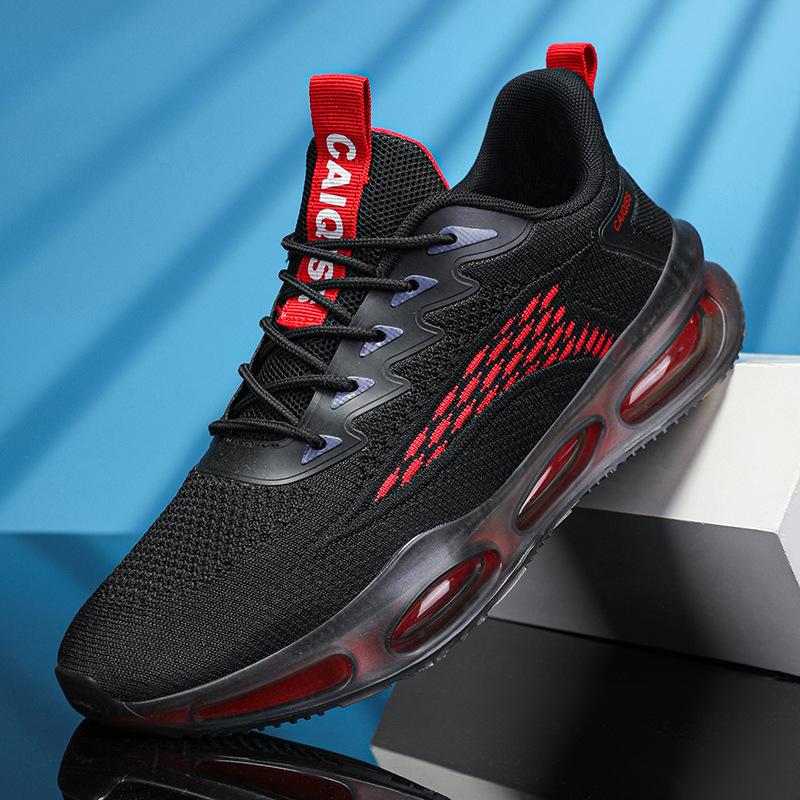 Мужская спортивная обувь весна новая обувь из летучей ткани модная повседневная беговая обувь мужская обувь
