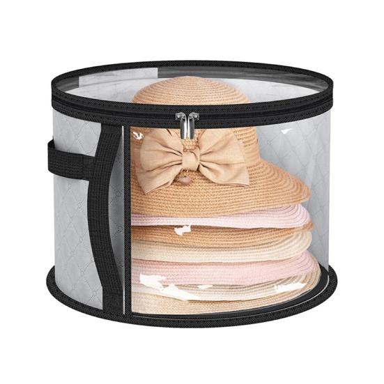 Большая прозрачная сумка для хранения шляп, вместительный чехол на молнии с широкими полями, органайзер для ковбойских шляп с ручками для переноски