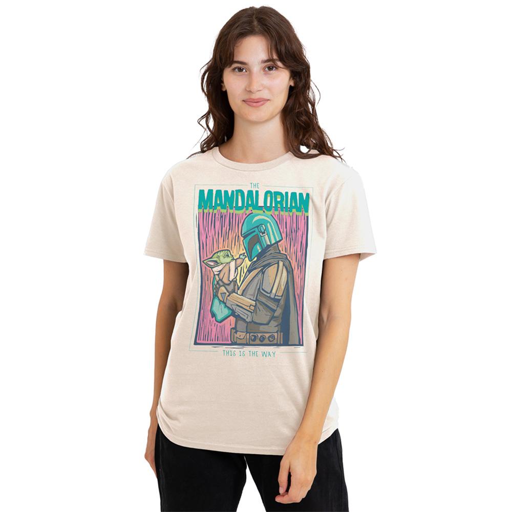 Star Wars The Mandalorian Womens/Ladies This Is The Linocut Way T-Shirt