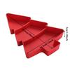 Christmas Tree Shaped Plastic Snack Dish with Multi Compartment - Decorative Fruit Bowl for Candy/Dried Fruits, Party Home Decor