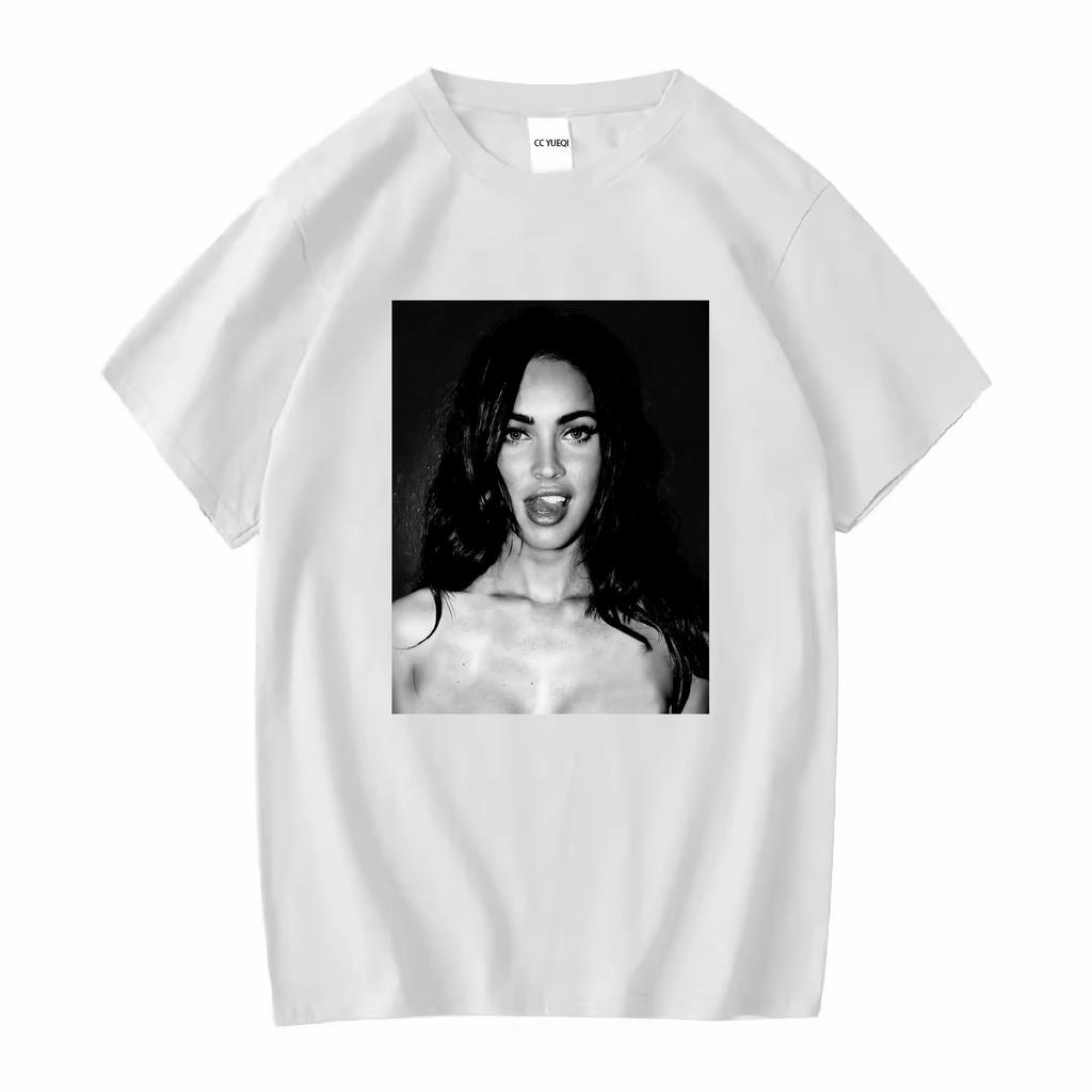 Унисекс футболка Меган Фокс Футболка Винтаж 90-х Jennifer S Body Короткий рукав Винтажная стирка Повседневная Мягкий топ для повседневной носки