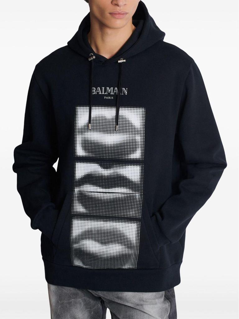 Balmain 25 Унисекс Худи с Веселым Принтом