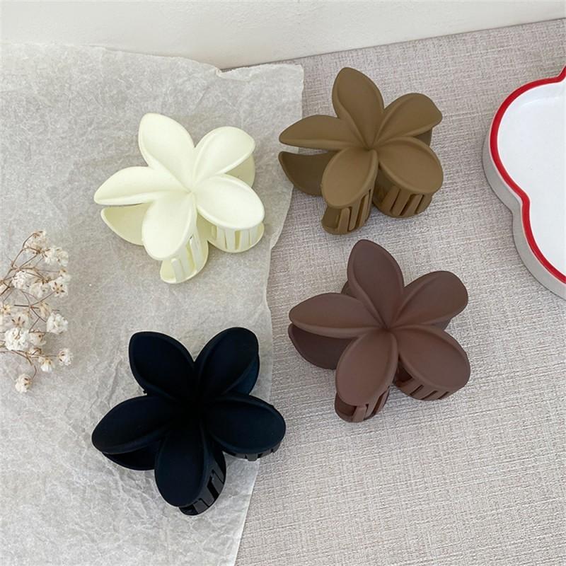 Chicken Egg Flower Solid Color Frosted Hair Clip Female Korean Petal Grab Clip Sweet Temperament Hair Accessories