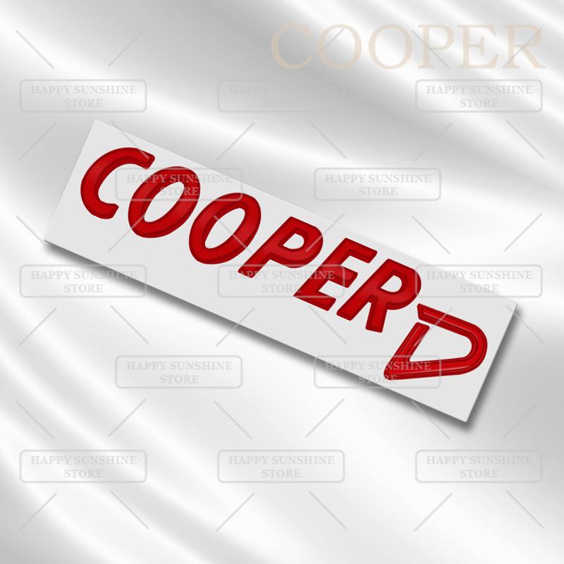 3D Металлическая Наклейка на Заднюю Дверь Багажника Cooper S D Эмблема Черными Буквами Аксессуар Декорации Кузова Автомобиля Для MINI T36 JCW