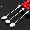 Stainless Steel Coffee Spoon Long Handle Ice Cream Stirring Dessert Honey Mixing Spoon Kitchen Tableware Decoration R062
