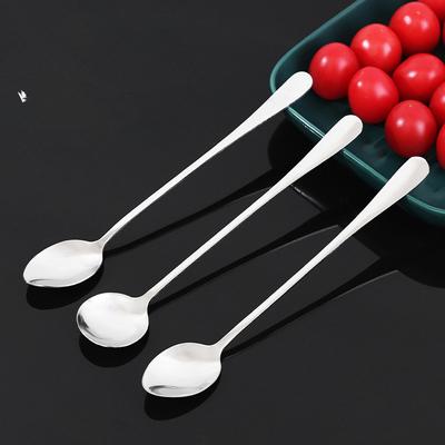 Нержавеющая сталь кофейная ложка с длинной ручкой для размешивания мороженого десертная ложка для смешивания меда кухонная посуда украшение R062