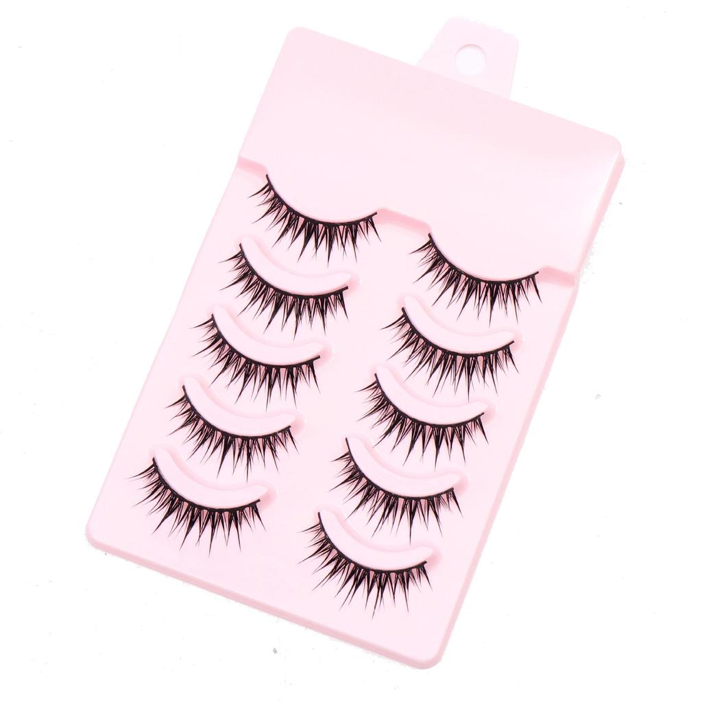 Dense Black False Eyelashes - Natural, Full Strip for Cosplay/Comic, Ideal for Beginners and Cross-Border Styles.