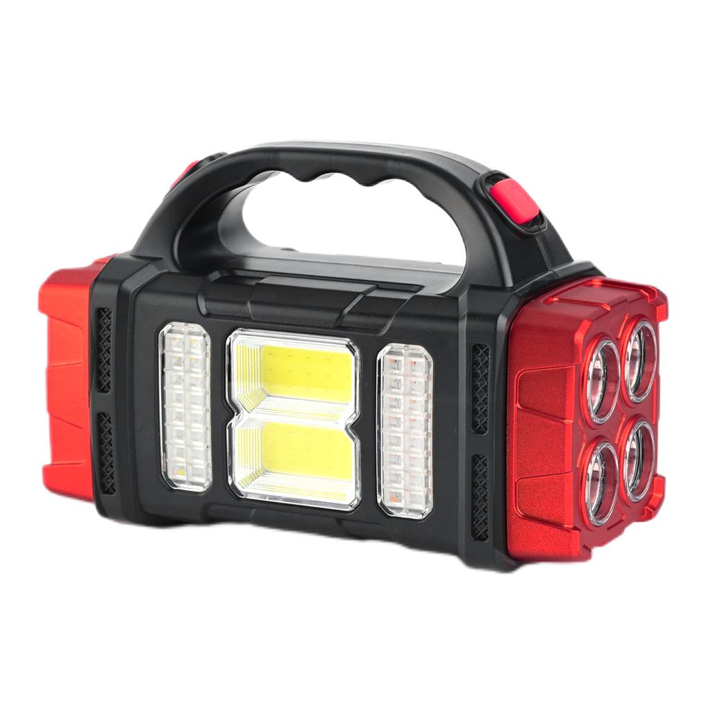 Waterproof Solar Strong Light Torch Non-slip Night Fishing Flashlights USB 4 Light Source Modes Searchlights Equipment