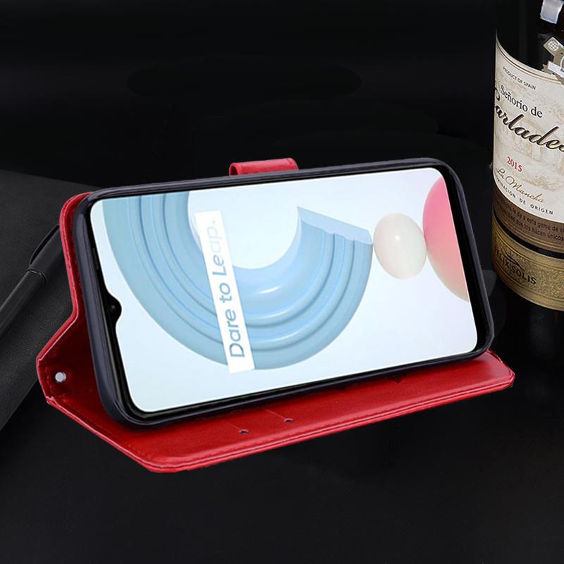 Luxury Flower Leather Flip Case For OPPO Realme C21Y C11 C25Y C31 C35 C20 C17 C15 C12 9 8 7 6 Pro 9i 8i 7i A52 A72 A92 A54 A74 A94 4G 5G Wallet Cover