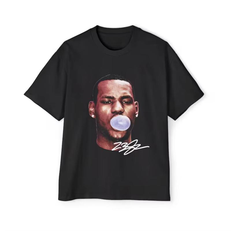 Lebron James Basketball Star T-shirt, Women's Short-sleeved T-shirt, American Retro T-shirt, Summer Top, Men's Streetwear