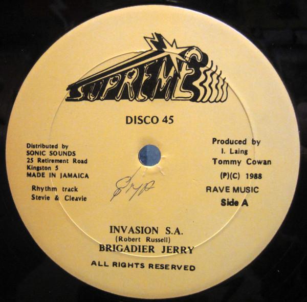 Виниловая пластинка BRIGADIER JERRY Invasion S.A. НИЧЕГО Supreme 1988 Ямайка Регги Ска Даб Б/У