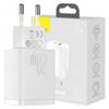 Сетевое зарядное устройство Baseus Compact Quick Charger, USB, USB-C, 20 Вт (Белый)