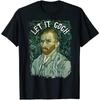 Футболка Let It Gogh Винсент Ван Гог Художник Смешное Изображение Унисекс Футболка Мужская Женская для нее его папа мама Сын Дочь