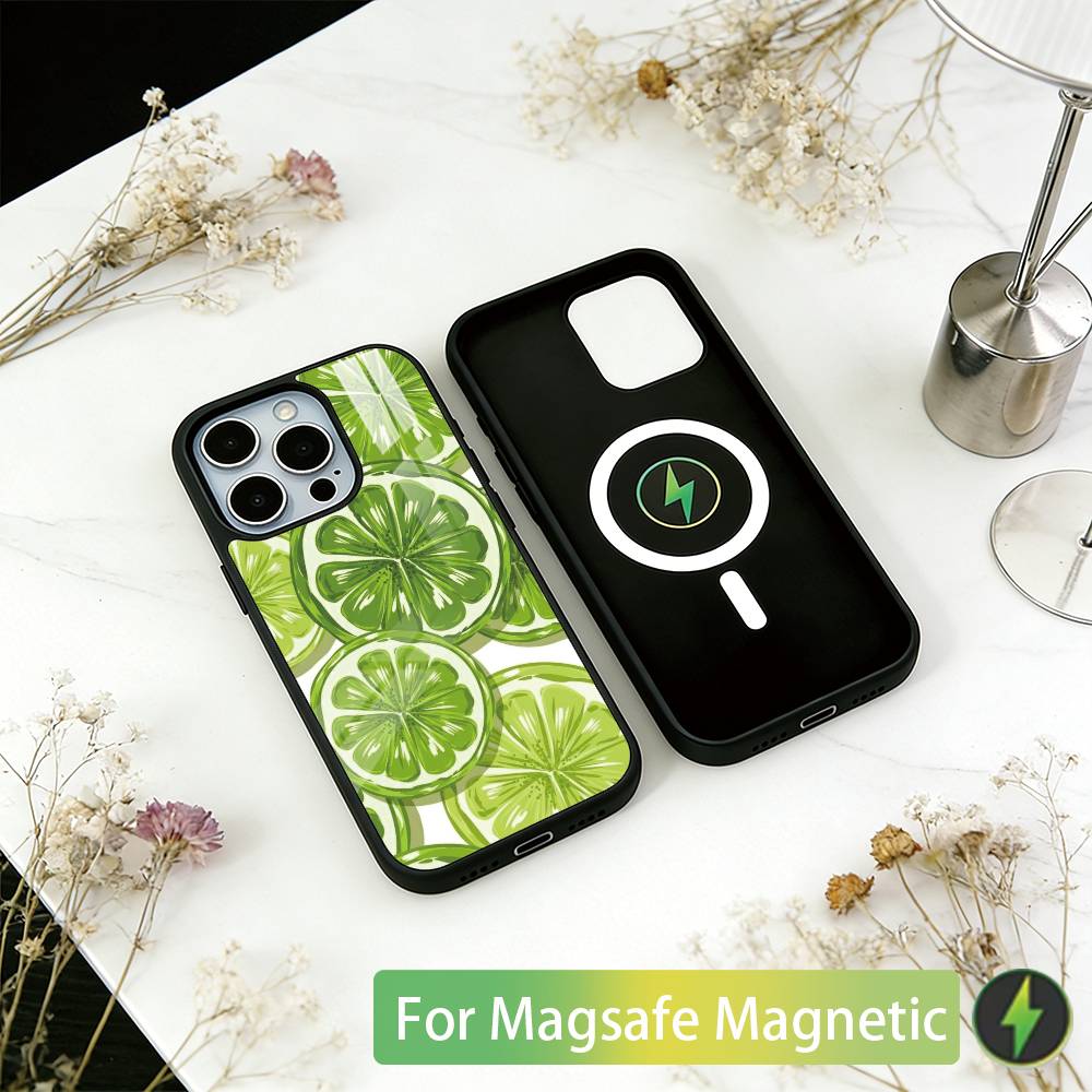 Lemon Phone Case For iPhone17,16,15,14,13,12,11 Plus,Pro Magnetic with Magsafe Wireless Charging