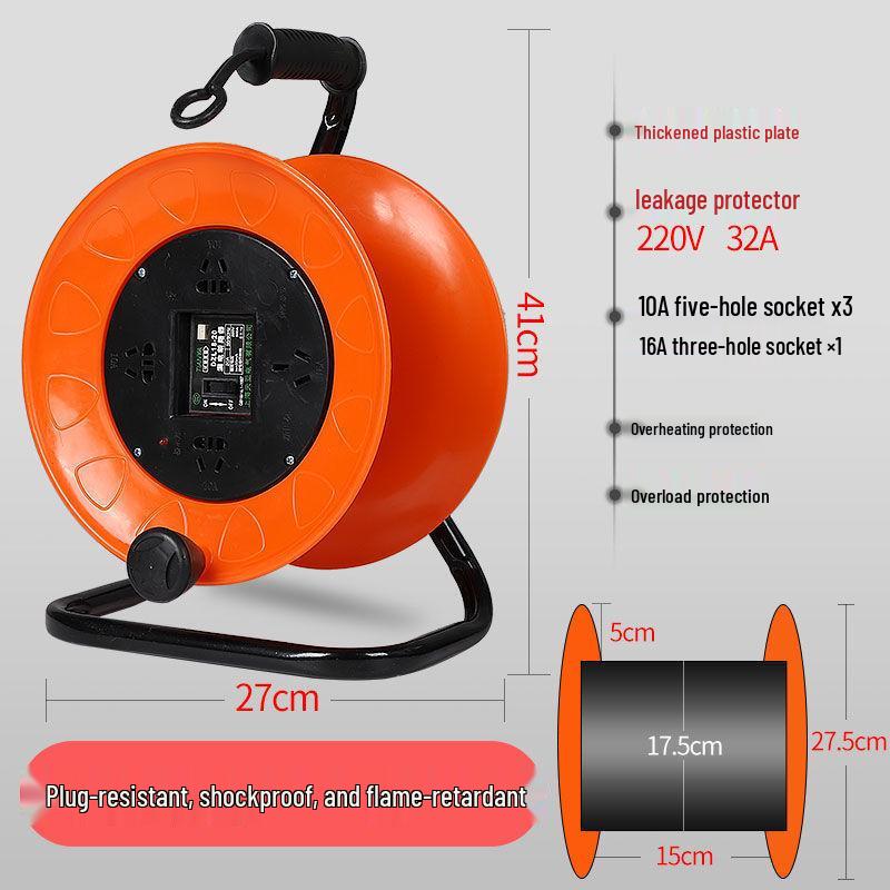 Mobile Cable Reel Spool: Empty Winder for Cables, Take-up and Extension Cord Management