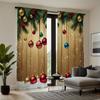 2 шт. Рождественская серия воздушных шаров с белым фоновым изображением занавеска для кабинета, кухни, гостиной, комнаты в общежитии, карман для штанги, верхнее окно