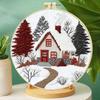 Пейзаж 11CT 3 нити DIY Набор для вышивки крестом по схеме 24x24 см Стартовый набор для вышивки для взрослых Декор для дома Подарок