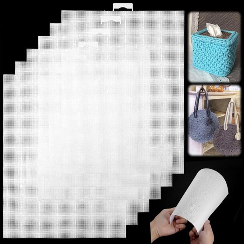 1pc Plastic Sheets 14Count Plastic Mesh Fabric Plastic Cross Stitch Canvas Eye Mesh For Embroidery DIY Handicraft Knit