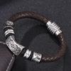 Punk Brown Men Leather Bracelet Charms Accessories Bracelets With Strong Magnet Clasp Bangles Jewelry Wristband BB0131