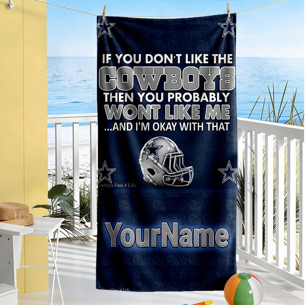 Dallas Customize Your Name Beach Towel Super Soft & Absorbent For Beach Bathroom Outdoor Swimming Pool Camping Picnic Yoga Diving Vacation Accessories