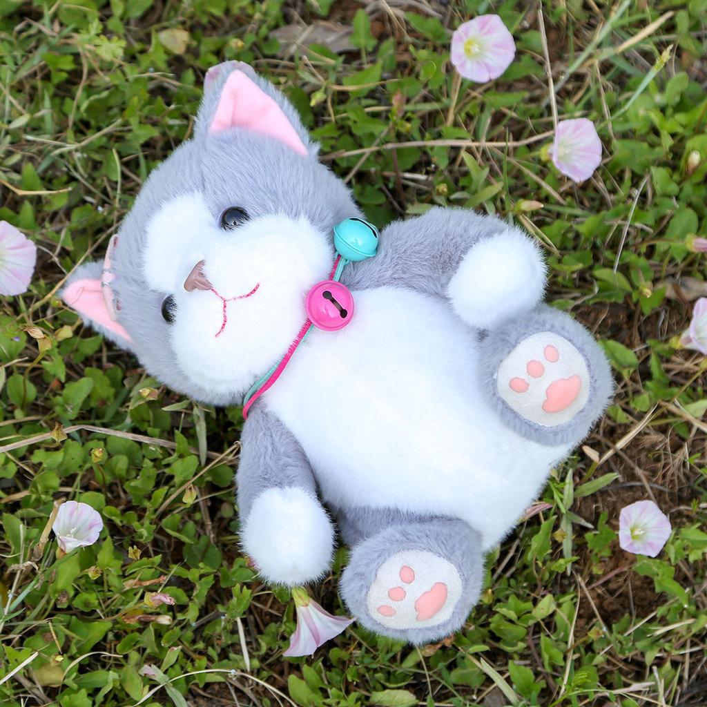Мягкая игрушка-кошка с колокольчиком, мягкая набивная игрушка для детей и в качестве подарка