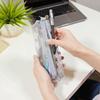 Сетчатый пенал Прозрачный пенал для ручек Милый простой эстетичный органайзер-сумка Офисные школьные принадлежности Студенческие канцелярские товары
